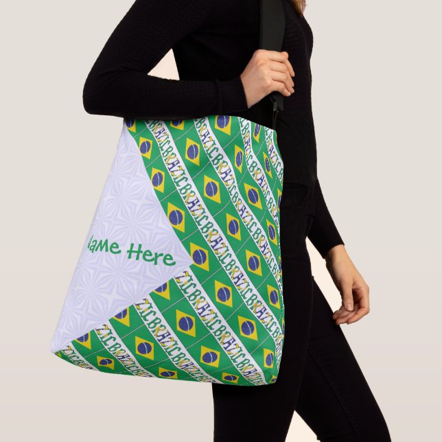Ajustável Bolsa Personalizada Brasil Azulejos (Close Up)