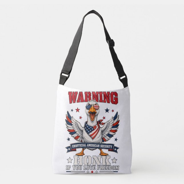 Ajustável Bolsa transversal Angry Goose 4 de Julho (Frente)