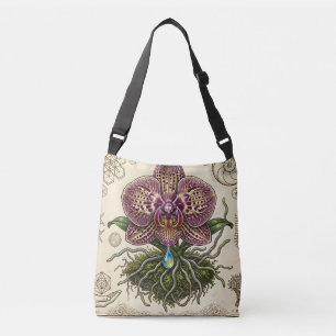 Ajustável Bolsa transversal artística de orquídea floral per