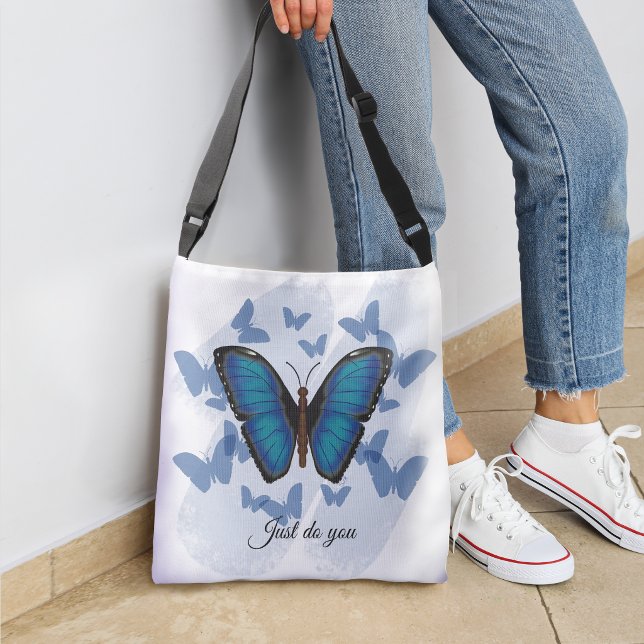 Ajustável Bolsa transversal - Borboleta azul (Criador carregado)