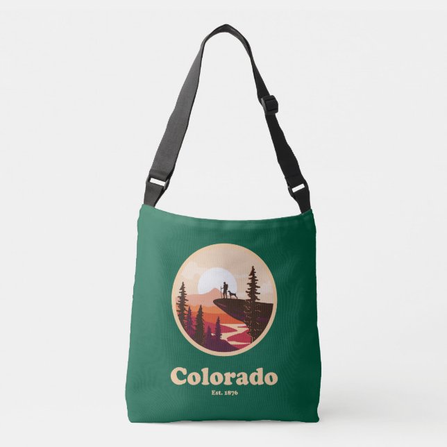 Ajustável Bolsa transversal Colorado Est 1876 - Verde (Frente)