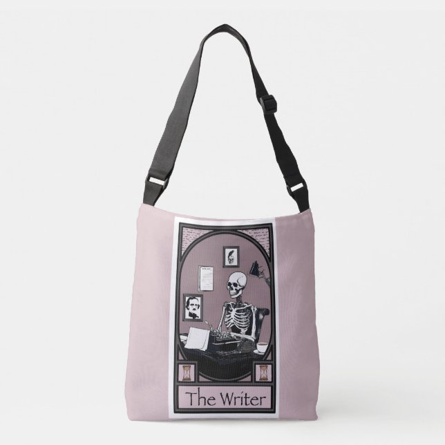 Ajustável Bolsa transversal com design do Tarot "The Writer" (Frente)