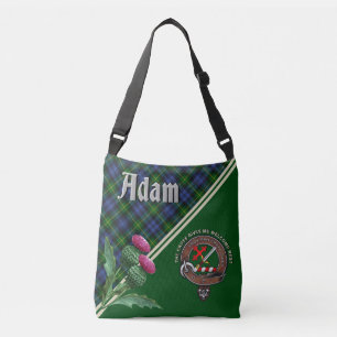 Ajustável Bolsa transversal com emblema e tartã do clã Adam