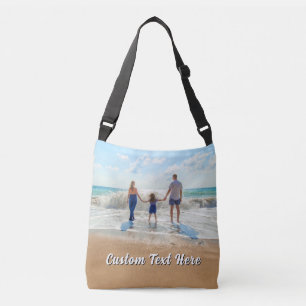 Ajustável Bolsa transversal com foto personalizada e texto