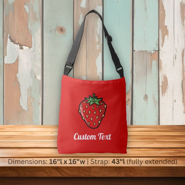 Ajustável Bolsa transversal com ícone de morango (Criador carregado)