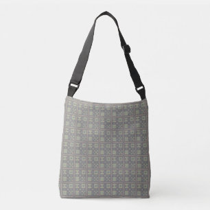 Ajustável Bolsa transversal com padrão cinza Pétalas & Donut