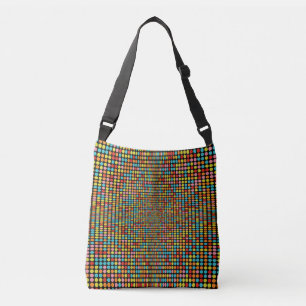 Ajustável Bolsa transversal com pontos de Op Art coloridos r