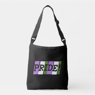 Ajustável Bolsa transversal com texto de orgulho genderqueer
