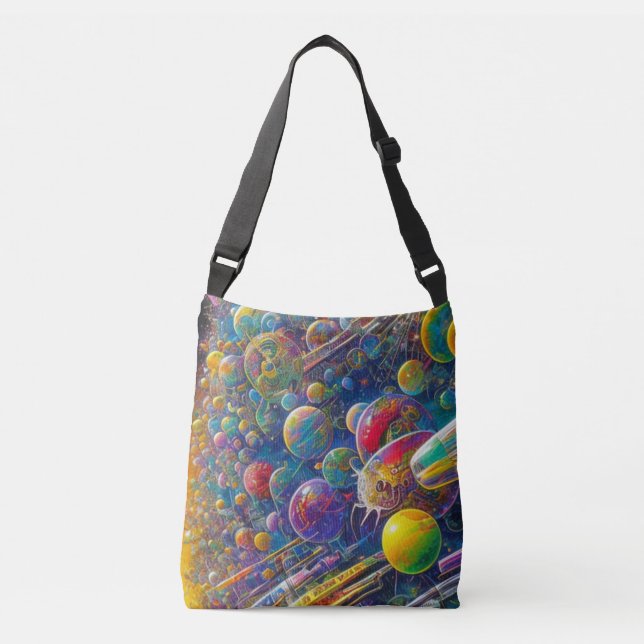 Ajustável Bolsa transversal Corrida Espacial (Frente)