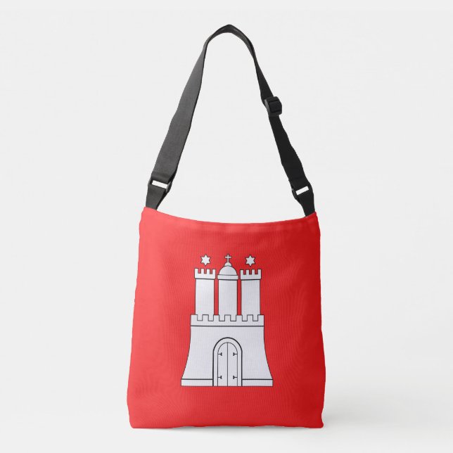 Ajustável Bolsa transversal da bandeira de Hamburgo (Frente)