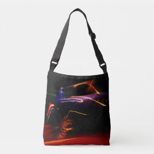 Ajustável bolsa transversal dança de carro roxo