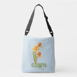 Ajustável Bolsa transversal de aguarela Narciso