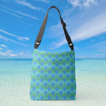 Bolsa transversal de argolas azuis
