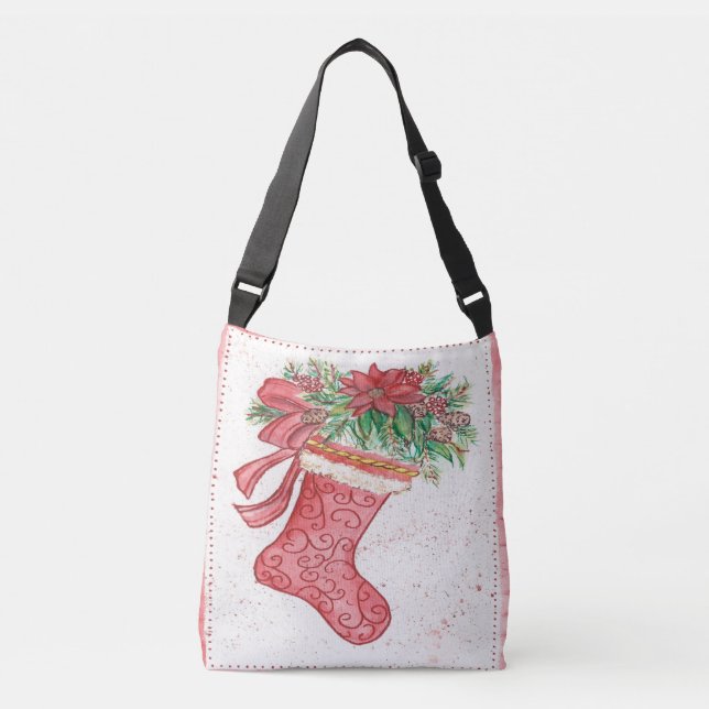 Ajustável Bolsa transversal de meia de Natal (Frente)