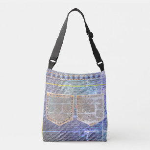 Ajustável Bolsa transversal 'Faded Jeans' da Vendredi
