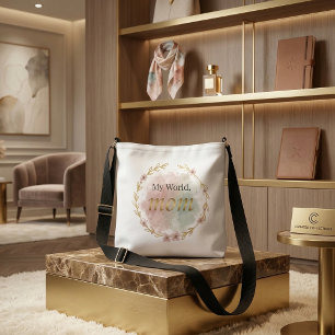 Ajustável Bolsa transversal Floral Mom – Presente para Mamãe