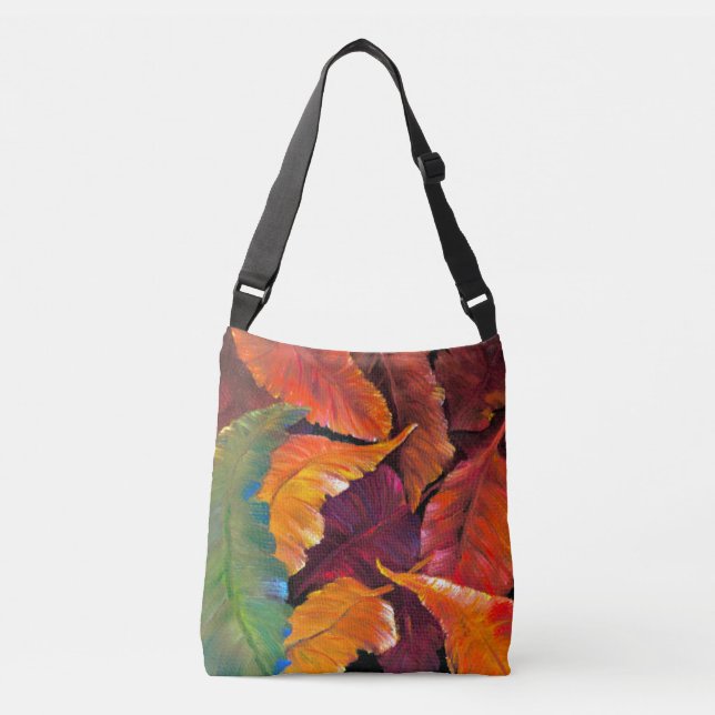 Ajustável Bolsa transversal Folhas de Outono (Frente)