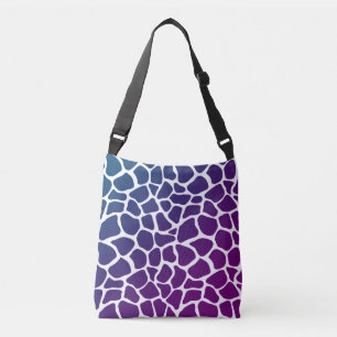 Ajustável Bolsa transversal - Impressão de girafa roxa