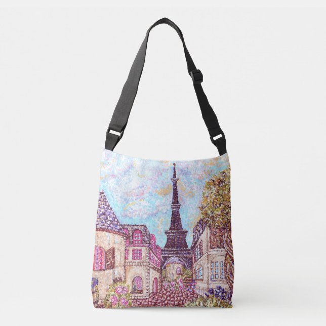Ajustável Bolsa transversal inspirada na Torre Eiffel de Par (Frente)