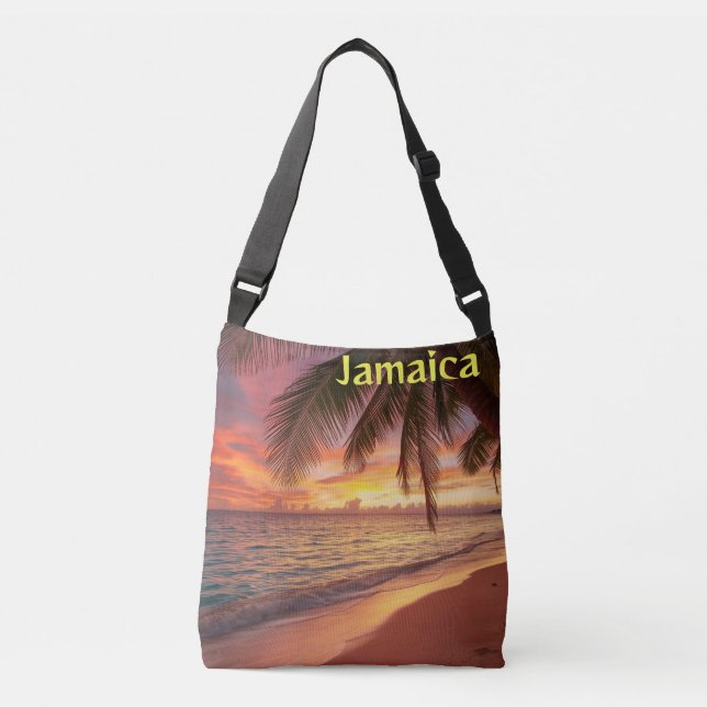 Ajustável bolsa transversal jamaica pôr do sol (Frente)