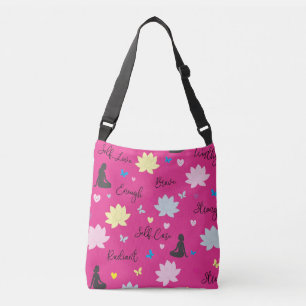 Ajustável Bolsa transversal   Padrão floral de lótus para sa