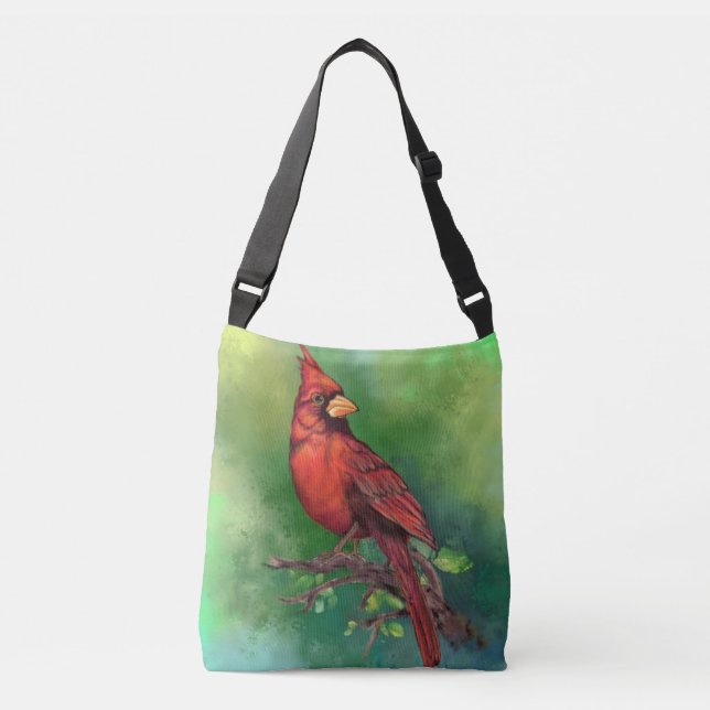Ajustável Bolsa transversal pássaro Cardinal (Frente)