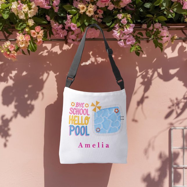 Ajustável Bolsa transversal personalizada Bye School Hello P (Criador carregado)