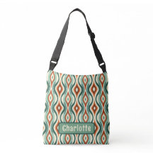 Bolsa transversal personalizada com padrão de pavã