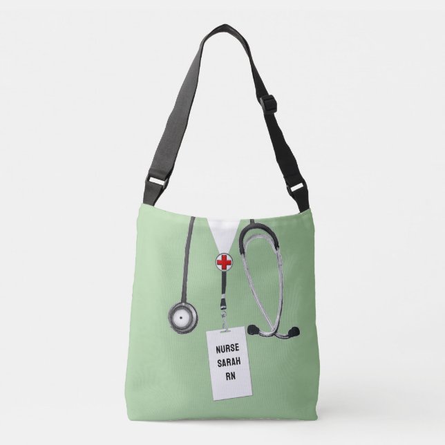 Ajustável Bolsa transversal personalizada para enfermeira (Frente)