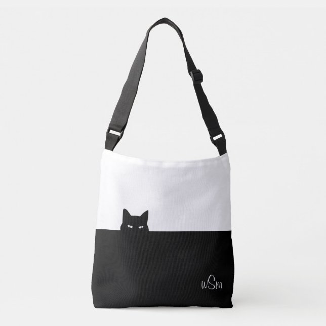 Ajustável Bolsa transversal Sneaky Cat (Frente)