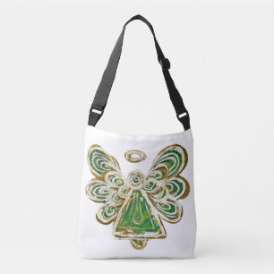 Ajustável Bolsa Verde Anjo Guardião Arte Bolsa Transversal