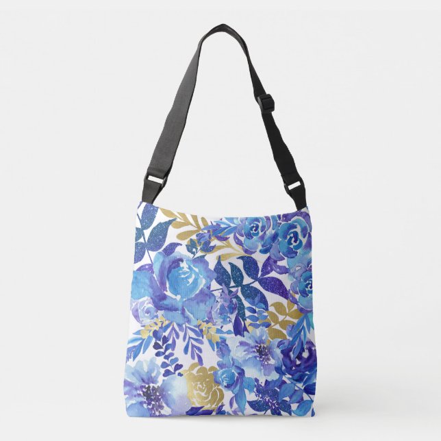 Ajustável Bonita Bolsa de Corpo Floral (Frente)