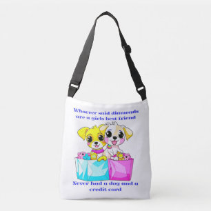 Ajustável Diamantes mães de cão animaram um bolsa engraçado