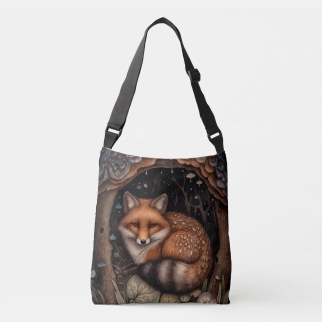 Ajustável Fox Crossbody Bolsa (Frente)