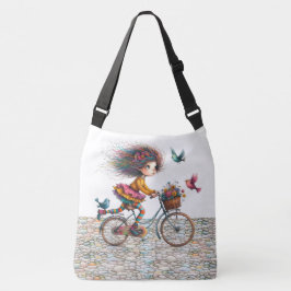 Ajustável Garota Bicicleta Cute Quirky - Veja Trás - Bolsa