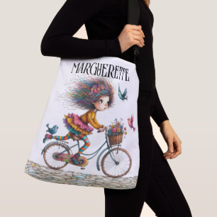 Ajustável Garota Bicicleta Cute Quirky - Veja Trás - Bolsa