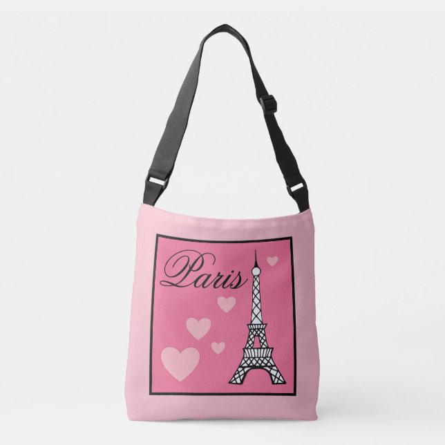 Ajustável Grande Bolsa Eiffel Torre Paris (Frente)