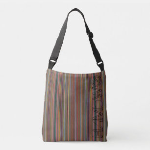 Ajustável HAMbWG Cross Body Bag ou Bolsa - Bares multicores