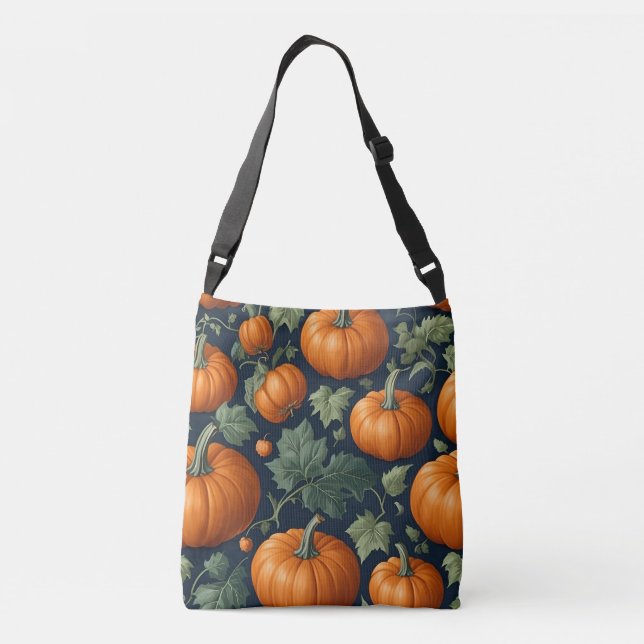 Ajustável Leafy Pumpkin Patch Bolsa (Verso)