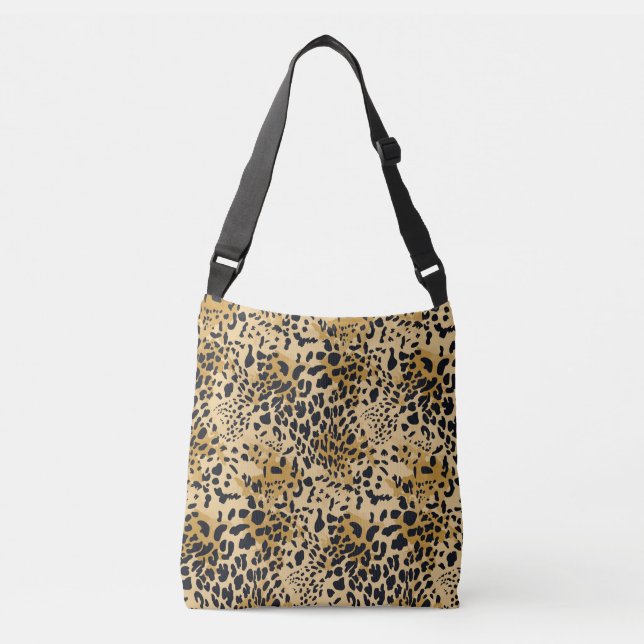 Ajustável Leopardo Imprima Bolsa de luxo (Frente)