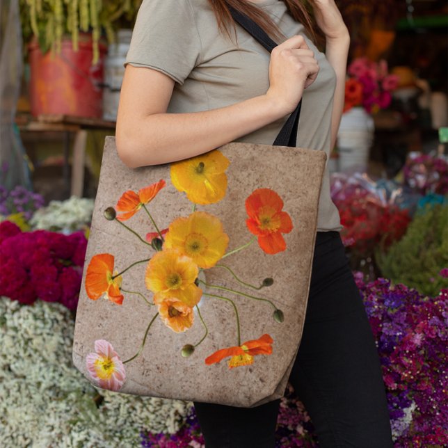 Ajustável Linen Look Na moda Birthday Poppy Bolsa (Linen look poppy bag)