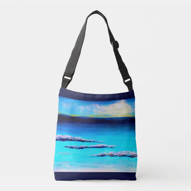 Ajustável O bolsa abstrato da praia (Frente)
