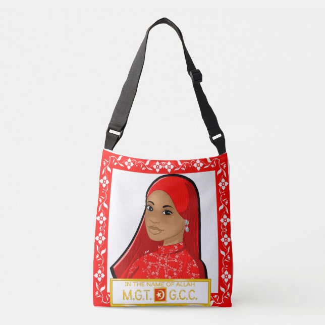 Ajustável O bolsa floral de Muneerah (Frente)