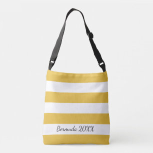Ajustável O bolsa listrado personalizado do amarelo da parte