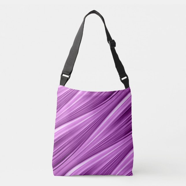 Ajustável padrão ondulado rosa roxo sem emendas em bolsa de  (Frente)