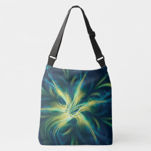 Ajustável Paleta Azul Flor Fractal bolsa