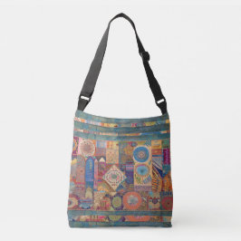 Ajustável Patchwork Mandala Crosbody Bolsa
