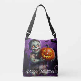 Ajustável Pequeno Bolsa de Monstro Verde e Amigo de Abóbora