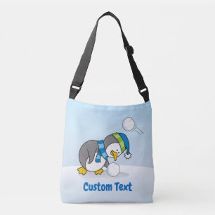 Ajustável Pequeno pinguim pegando uma bolsa de corpo cruzado