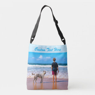 Ajustável Personalize sua bolsa de corpo cruzado com texto